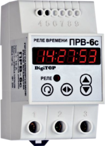 Программируемые реле времени ПРВ-6с (суточный режим) DIN, DigiTOP