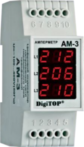 Амперметр Ам-3 DIN  DigiTOP