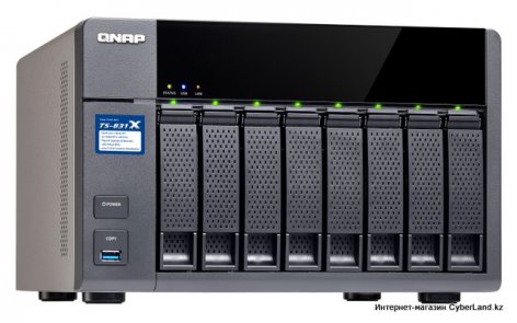 TS-831X-16G Qnap Сетевой RAID-накопитель, 8 отсеков для HDD, два порта 10 GbE SFP+. Cortex-A15